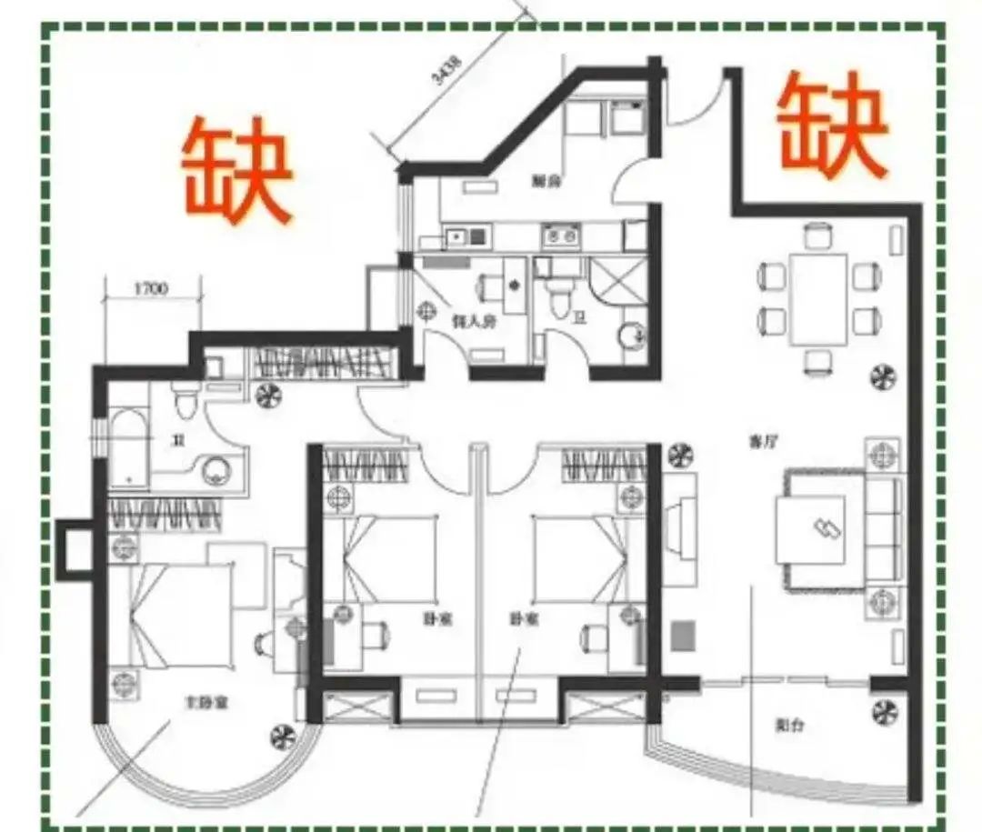 风水堂：缺角房型导致宅运不旺